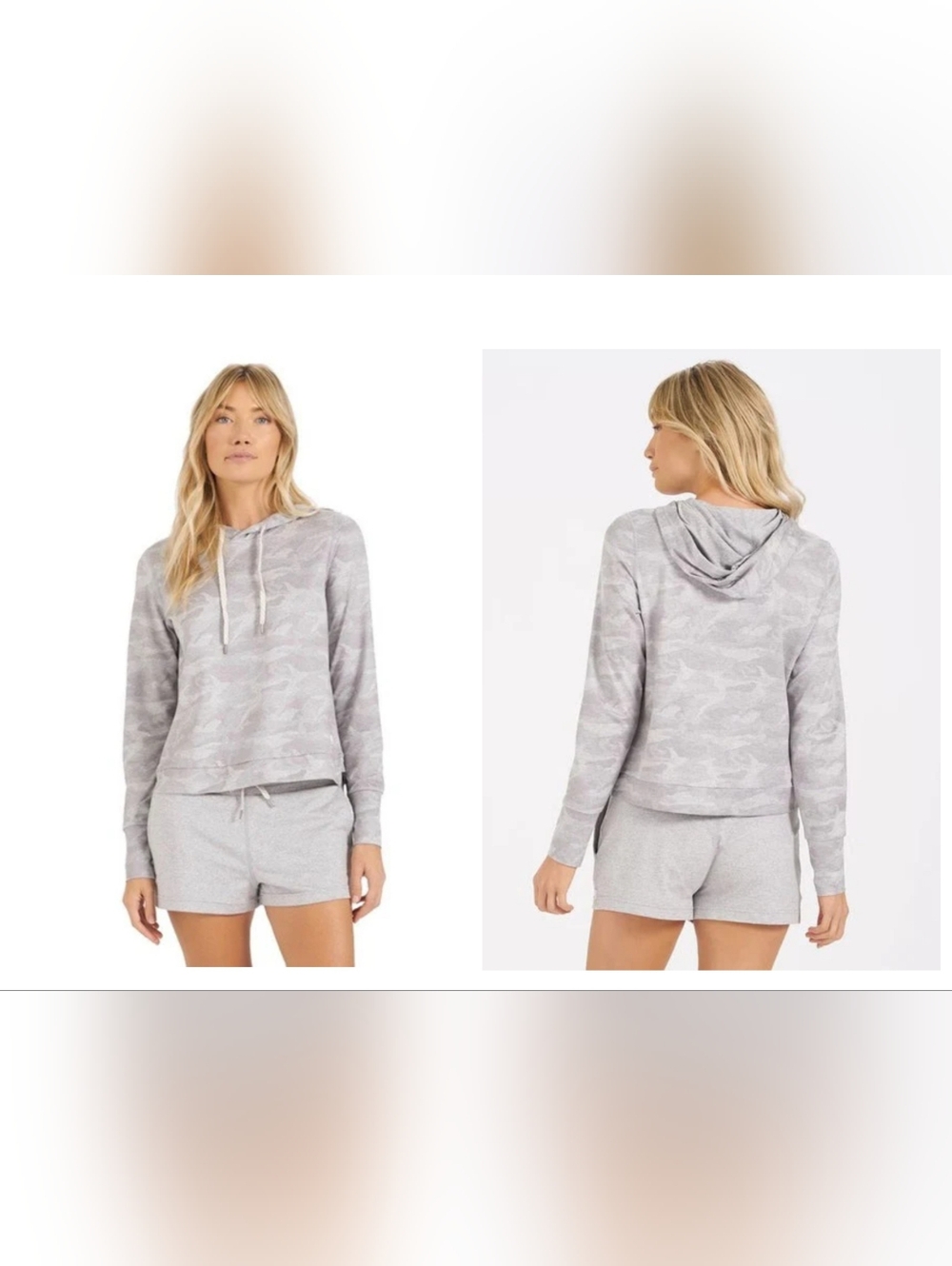 Vuori Halo Essential Hoodie - Pale Heather Camo